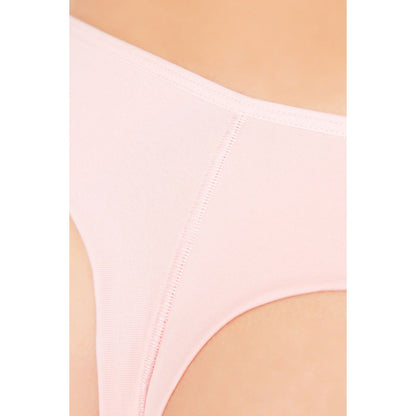 Basic Cotton Women Thong with Lace Detail