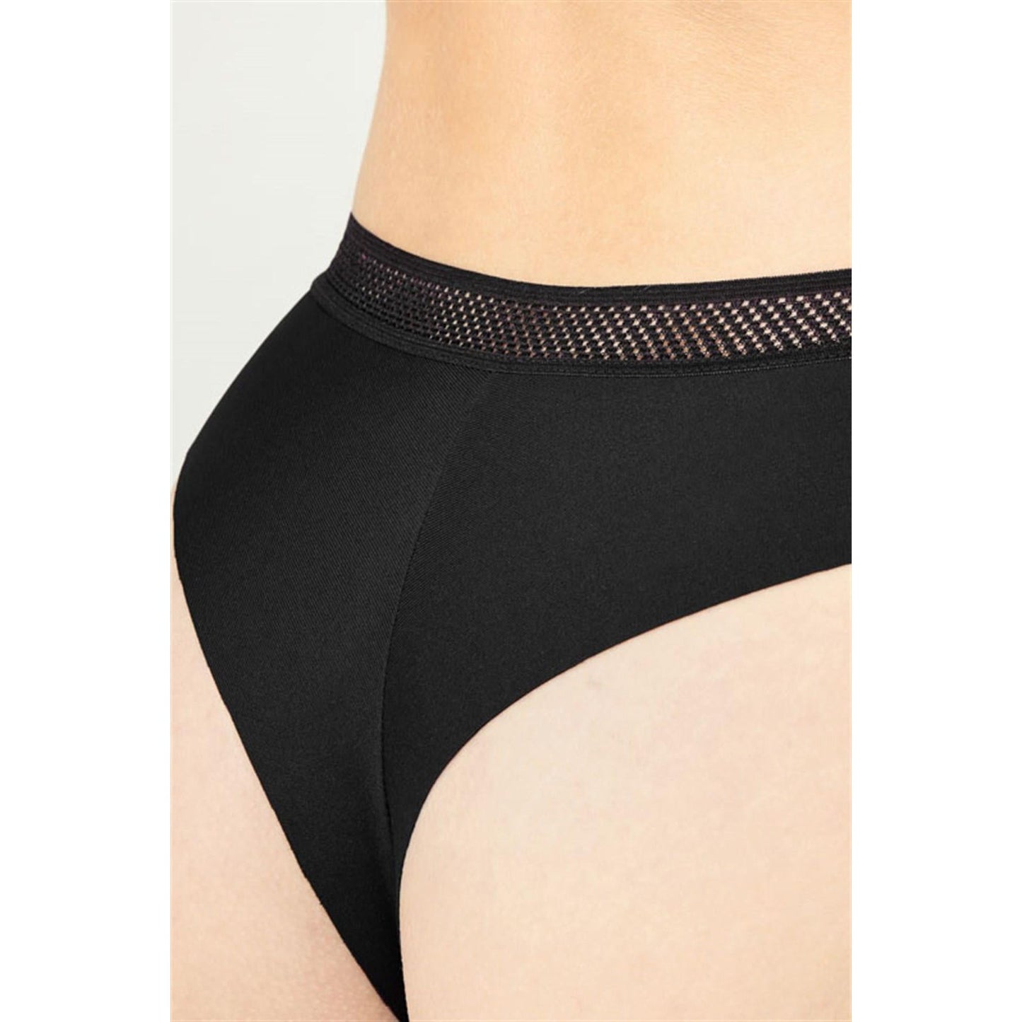 Seamless Brazilian Women Panty with Net Design Elastic Waistband