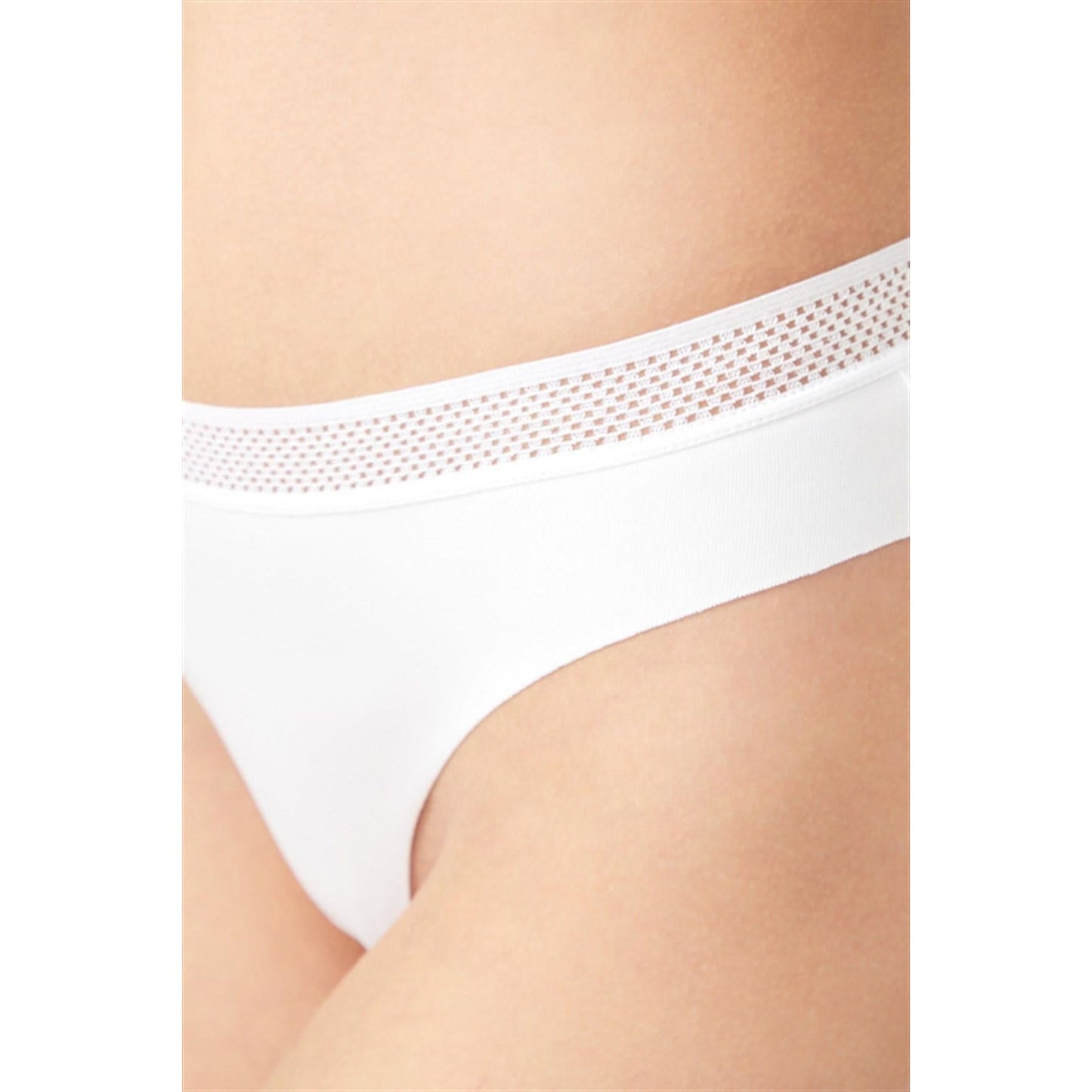 Seamless Brazilian Women Panty with Net Design Elastic Waistband