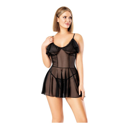 Fantasy Black Transparent Nightgown