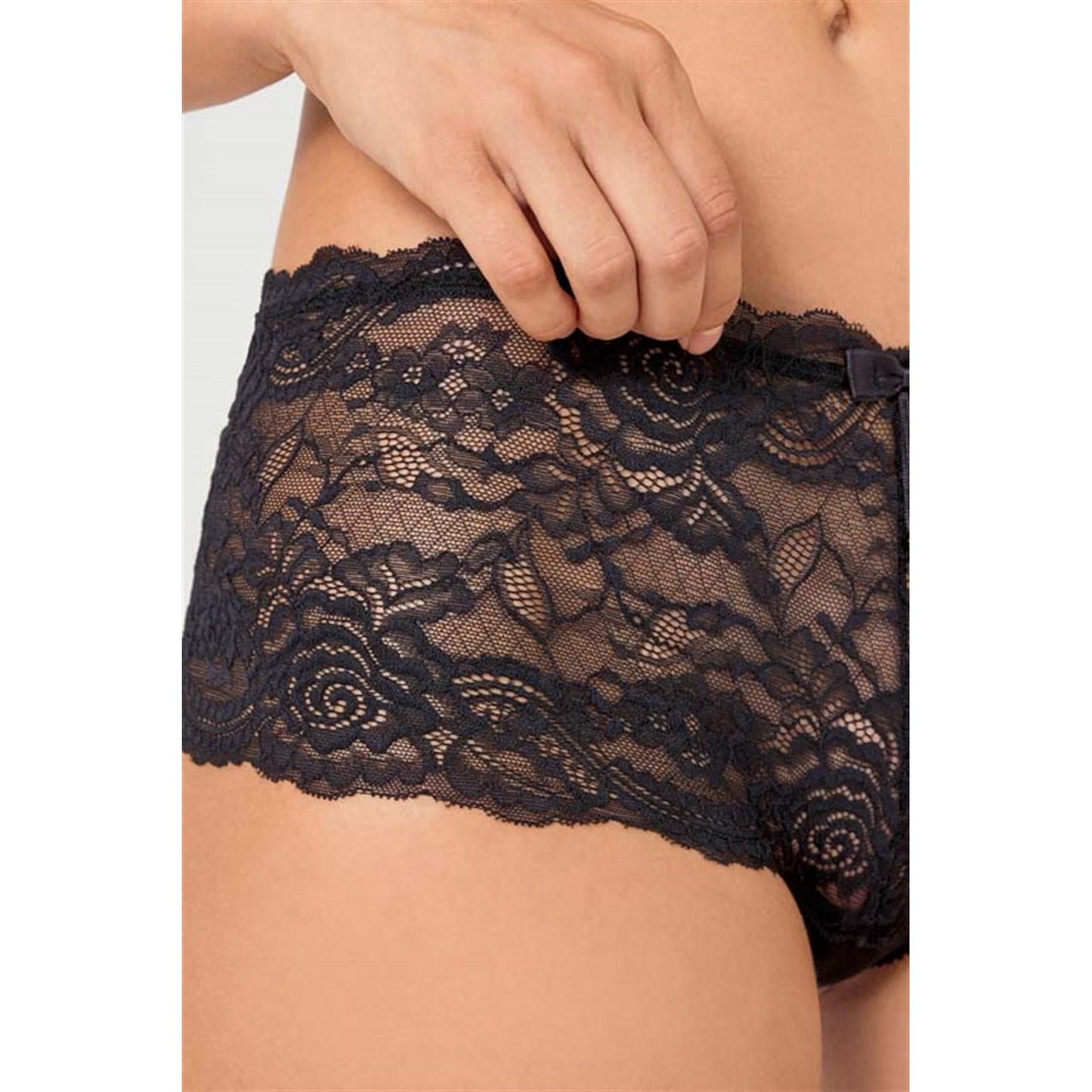 High Waisted Transparent Lace Women Boyshort