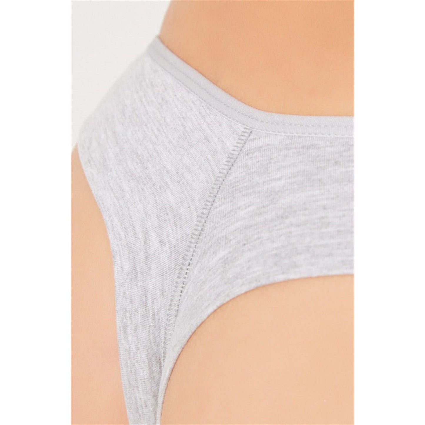 Basic Cotton Women Thong with Lace Detail